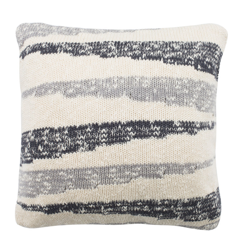 Imani Striped Cotton Reversible Throw Pillow