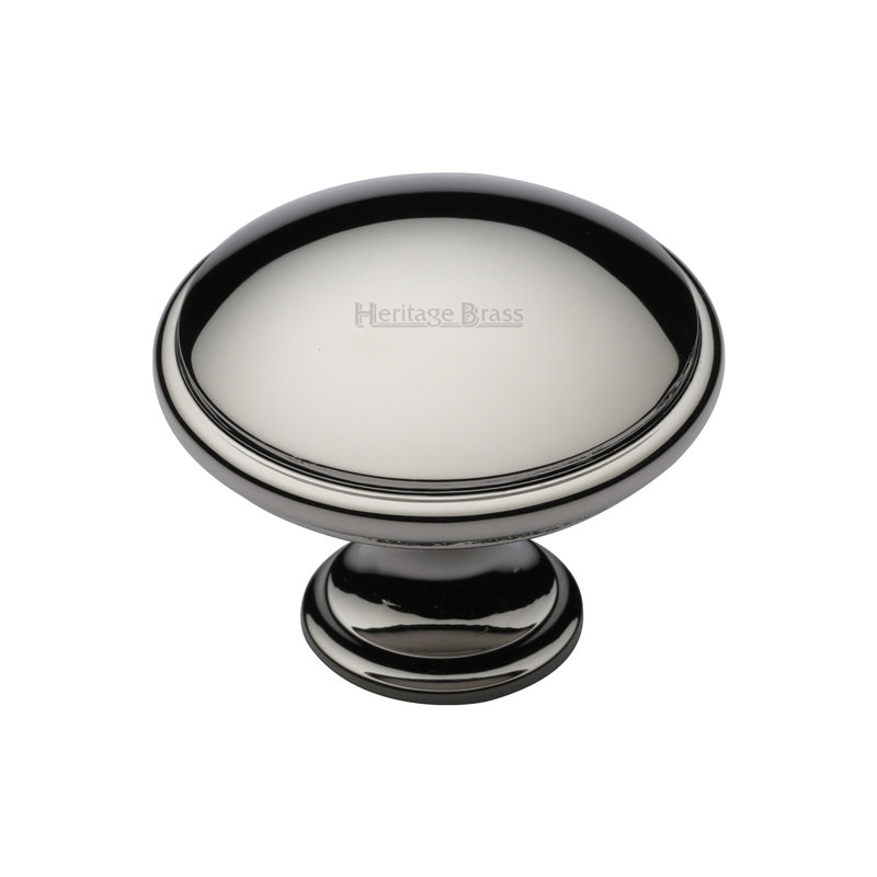 Heritage Brass Heritage Cabinet Knob Domed Design, Polished Nickel, 3cm H x 3.8cm W x 3.8cm D
