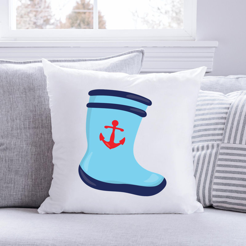 Nautical Sea Life_373 - Coussin décoratif avec coussin décoratif, H 20 po x l 20 po