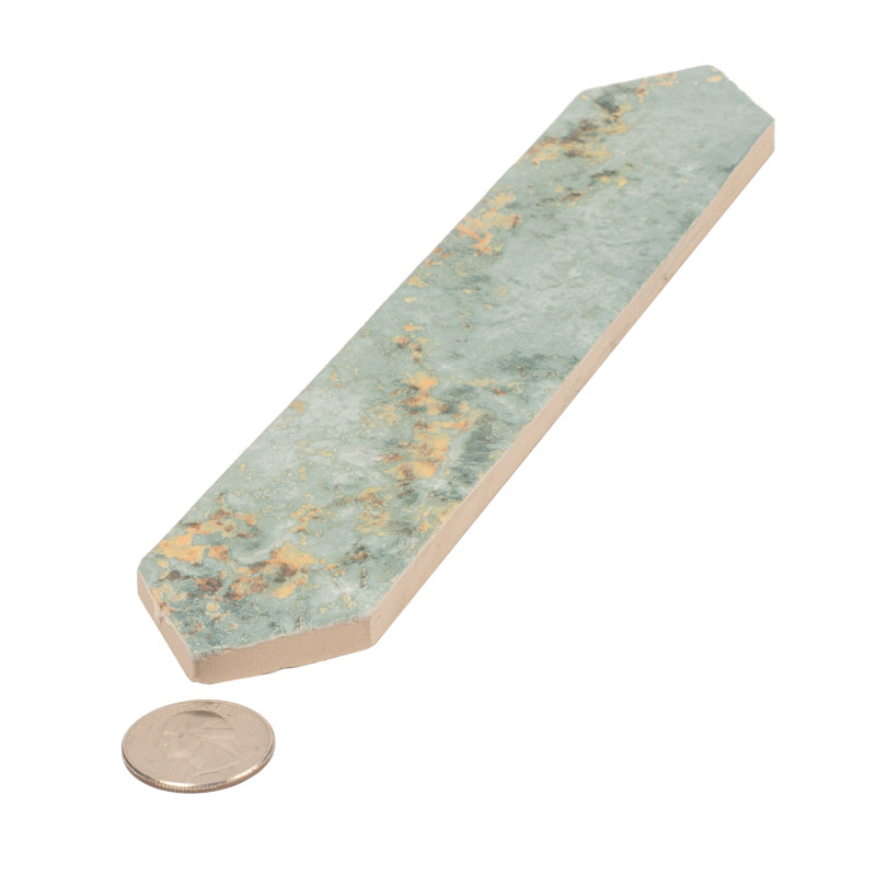 Festa 1.7'' W x 9.6'' L Ceramic Singular Tile, Moss Green