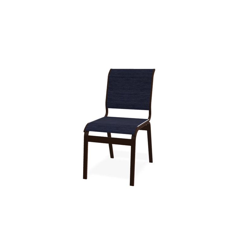 Chaise d'appoint de salle à manger Hiraku, Kona texturé, Indigo Collect