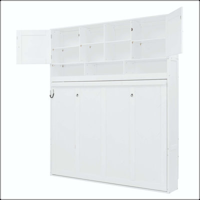 Grand lit escamotable avec grand rangement
