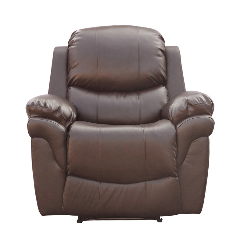 Bonded Leather Manual Recliner, Brown