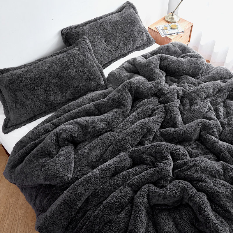  Édredon surdimensionné gris anthracite, Édredon très grand