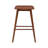 Peroni Mid-Century 30.5" Backless Bar Stool, Chestnut Brown Vegan Leather Cushioned Seat & Solid Wood Frame for Kitchen Island & Home Bar-35754747