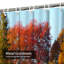 Rideau de douche arbre d'automne avec 12 crochets-374762383