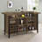 Rustic Oak Freestanding Home Bar