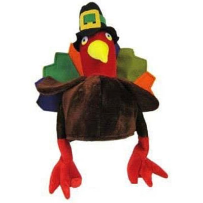 PMU Thanksgiving Party Costume Accessories Mens Turkey Hat Brown 1pkg Pkg1
