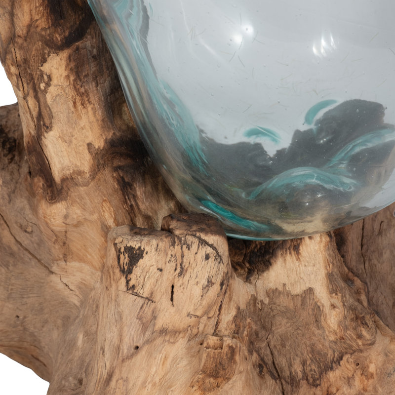 Vase en verre Arelli, H 16 po x l 9 po x P 8 po