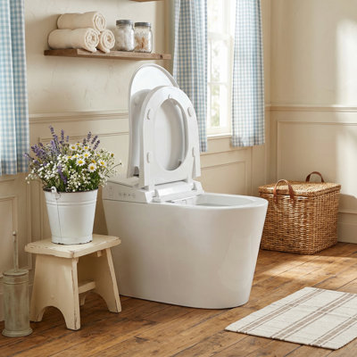 Smart Bidet Toilet With Auto Flush, Heated Seat & Hygienic Cleaning