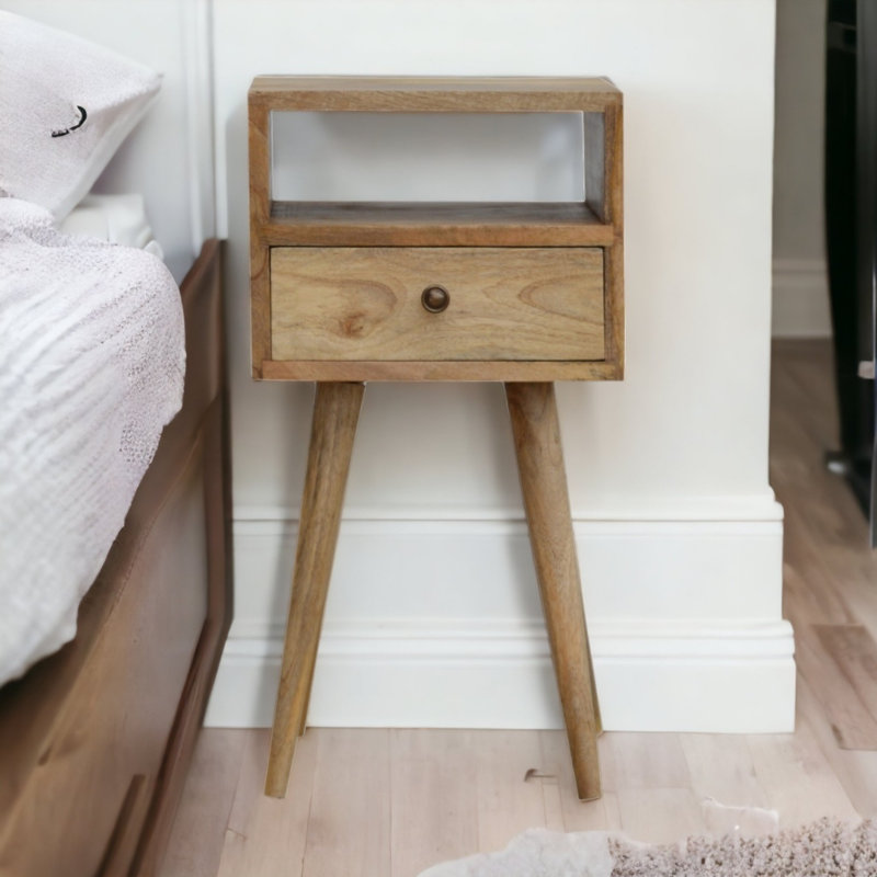 30cm W Solid Wood Bedside Table