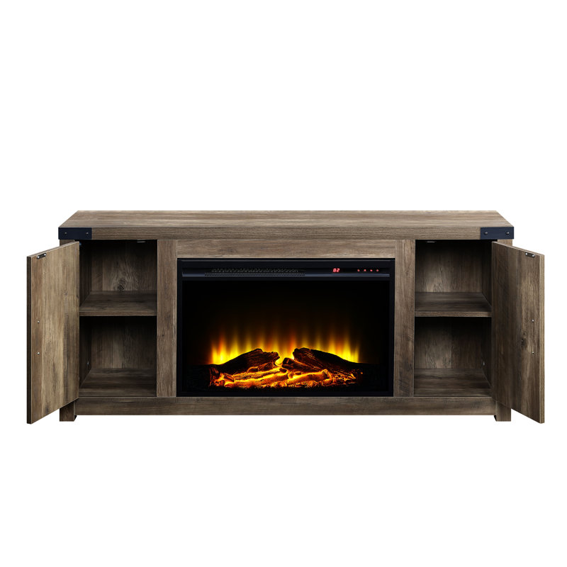 Meuble télé rustique en chêne avec rangement conçu et une ambiance chaleureuse fonctionnelle