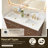 Lala 60" Double Bathroom Vanity with Grain White Engineered Stone Countertop without Mirror-658382844