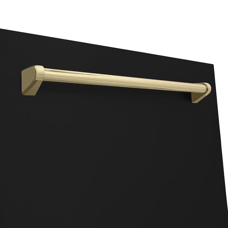 Zline Autograph Edition 24" Monument Series Dishwasher In Black Matte, Champagne Bronze