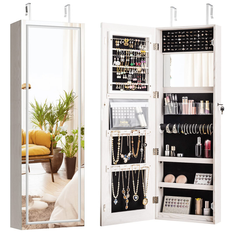 Chavone Jewelry Armoire, White