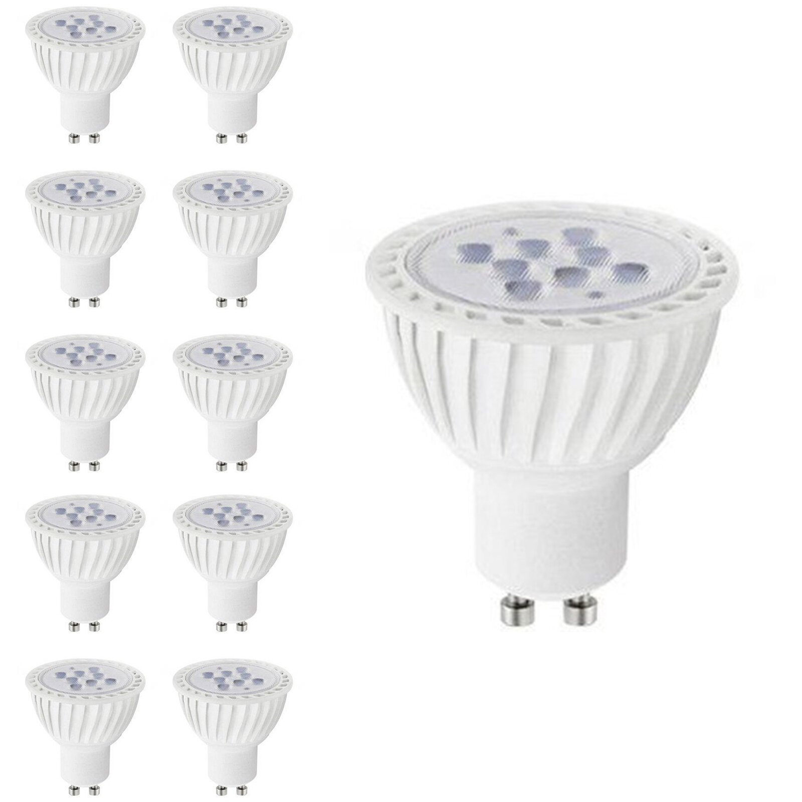 QPLUS 7 Watt (50 Watt Equivalent) MR16 LED Dimmable Light Bulb 3CCT (3000K/4000K/5000K)  GU10 Base