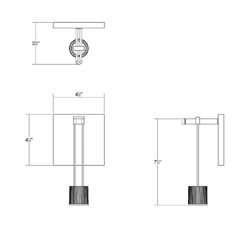 Suspenders Aluminium LED Armed Sconce