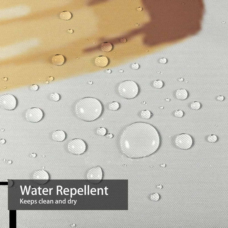 Rideau de douche imperméable avec 12 crochets, L 72 po x l 78 po