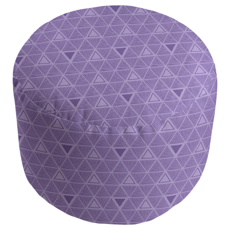 Upholstered Pouf, Light Purple
