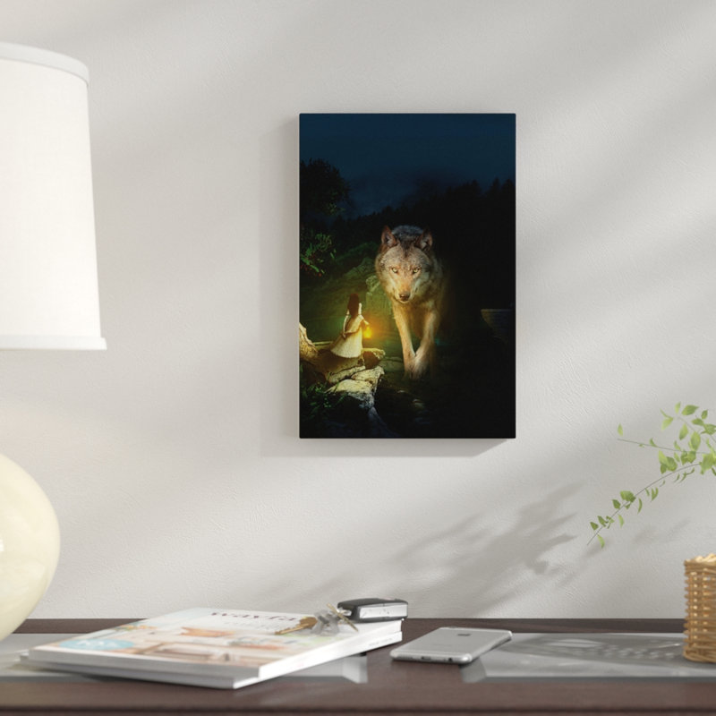" The Wolf " by Riza Peker, 12" H x 8" W x 0.75" D