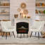 color Upholstered Armchair, Modern  Accent Chair with Wing Side and Metal Legs-1691054902-1691054899