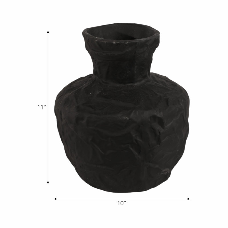 Cleo Handmade Ceramic/Porcelain Table Vase, 11" H x 10" W x 10" D