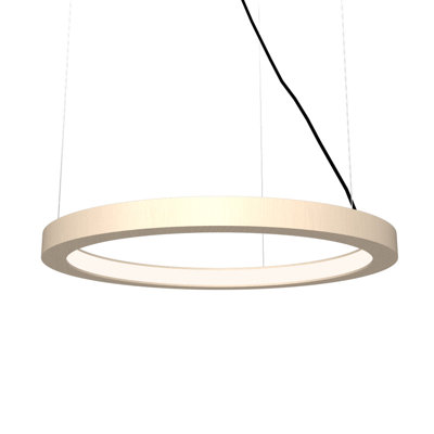 Wood Dimmable LED Drum Chandelier