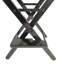Fauteuil de réalisateur Casual Home, structure noire / toile noire, convient aux adultes, style pliable, 2 pièces / ensemble Populus