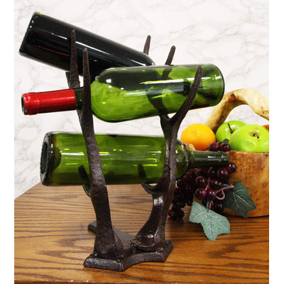 Archuleta Tabletop Wine Bottle Rack in Brown