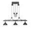 Luminaire suspendu linéaire unique à 3 lumières Melrose Barlett