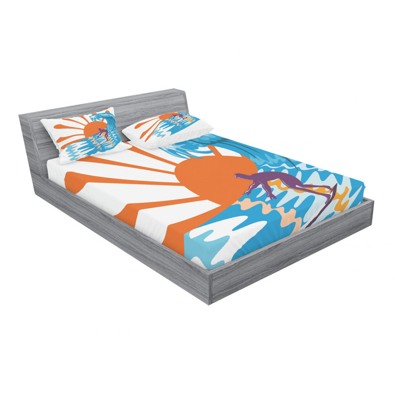 Microfiber Sheet Set, Queen Sheet Set with Fitted Sheet