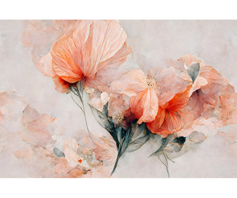 Wild Flowers On Background, 81.28 cm H x 121.92 cm W