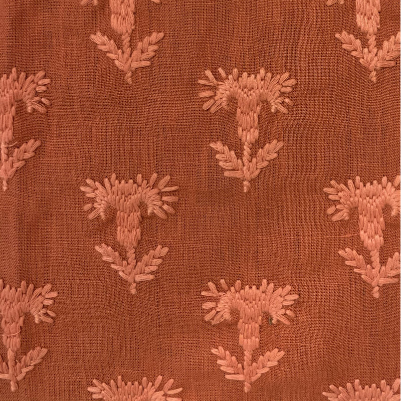 Coussin décoratif en Damas Growth, 20 po x 20 po, Rouge