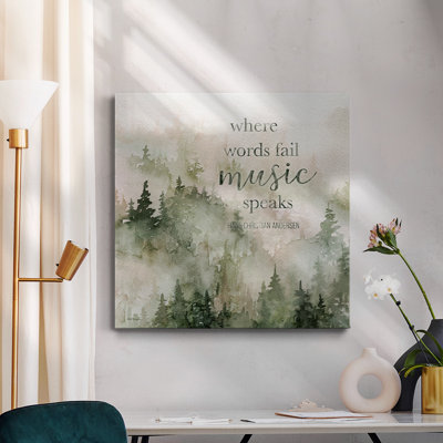 Musique des montagnes II - Toile tendue avec châssis de qualité supérieure - prête à être accrochée