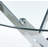 Round Dining Table With Cross Metal Leg And Glass Top-1396574355