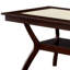 Table de salle à manger l 63,6 po, cerisier foncé / ivoire-740552505