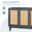 Buffet de 59,8 po Arnout, table de buffet, armoire de salle à manger avec rangement-788408847