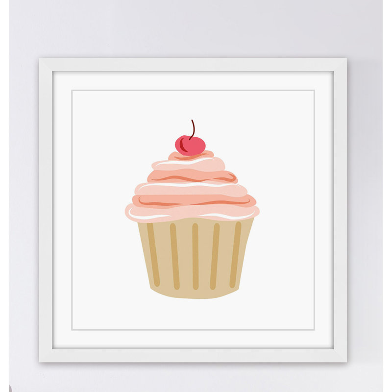 « petits gâteaux cerise » par diana alcala, reproduction d’art encadrée, H 24 po x l 24 po x P 1,5 po