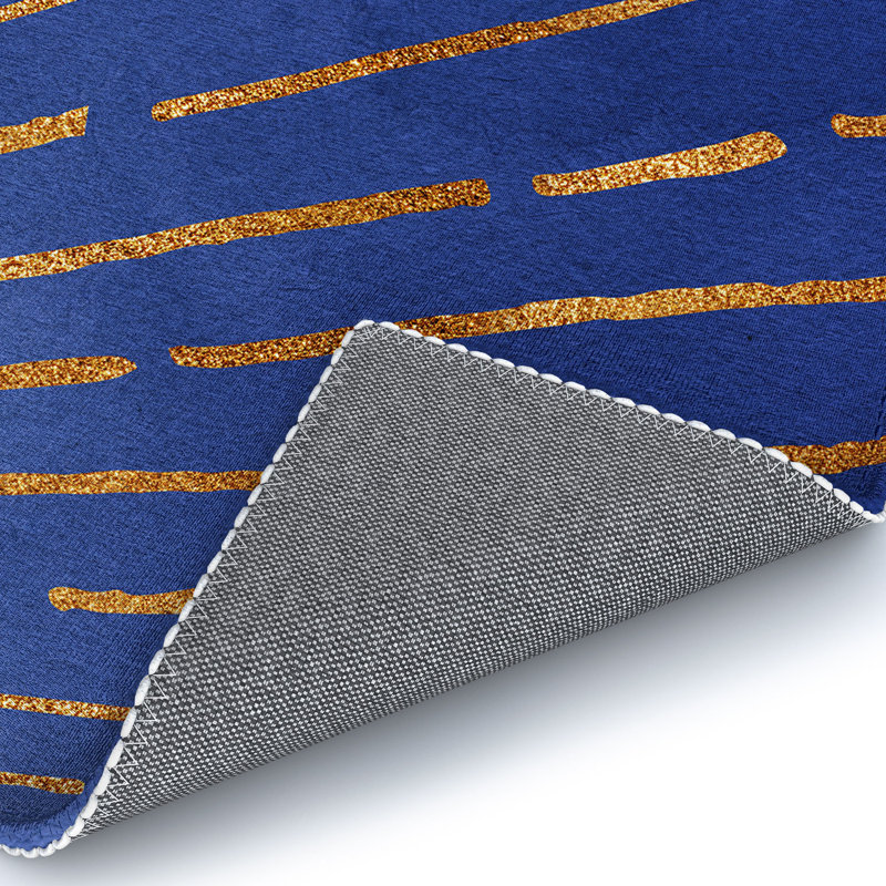 Tapis abstrait bleu, Rectangle 9 pi x 12 pi