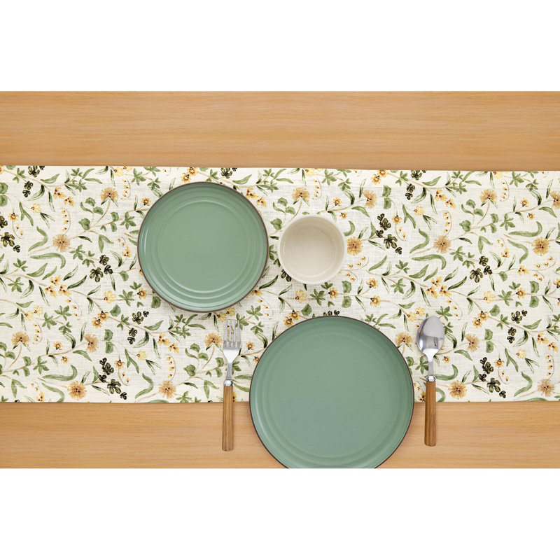 100% Pure Line Table Runner -fall Botanical, 72" x 14"