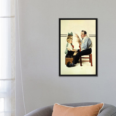 Magician With Two Children by Norman Rockwell - 1 Piece Wall Art on Canvas