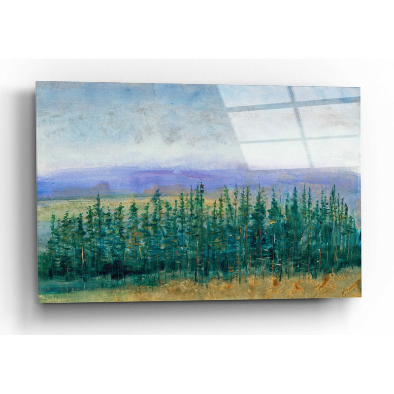 «Pine Tops II» par Tim O'Toole, art mural en verre acrylique, H 12 po x l 16 po x P 0,13 po