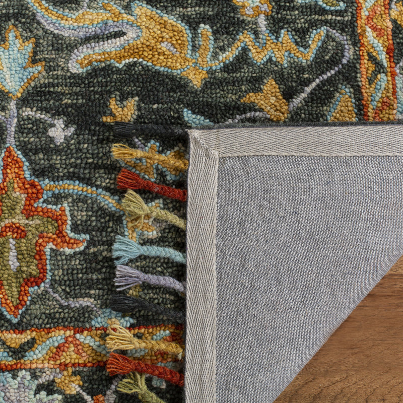 Tapis oriental en laine touffeté à la main Vahakn, Rectangle 4pi x 6 pi
