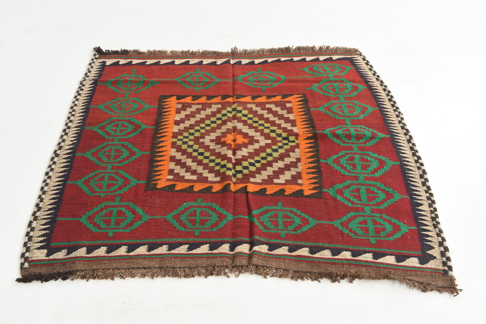 Isabelline Square Navarro Red Rug | Wayfair