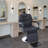 Heavy Duty Barber Chair With Reclining Back - High-Density Sponge, Stable Steel Base, Includes Cape