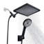 Adjustable 12" Rectangular High Pressure Dual Shower Head with 6-Spray Handheld Shower with Filter-110379265