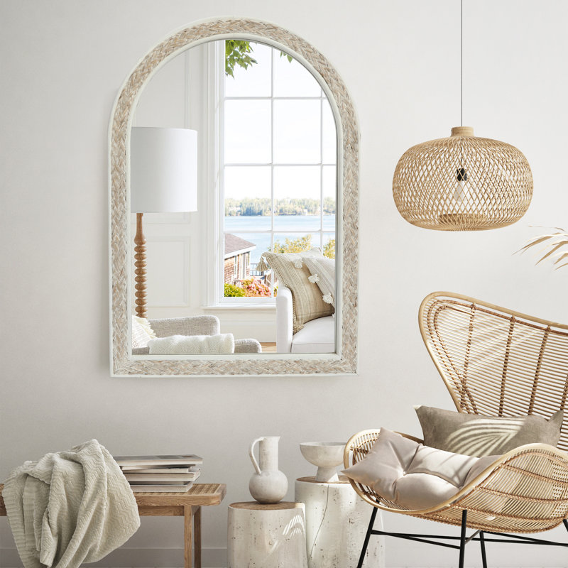 Miroir mural en rotin Apollinaire