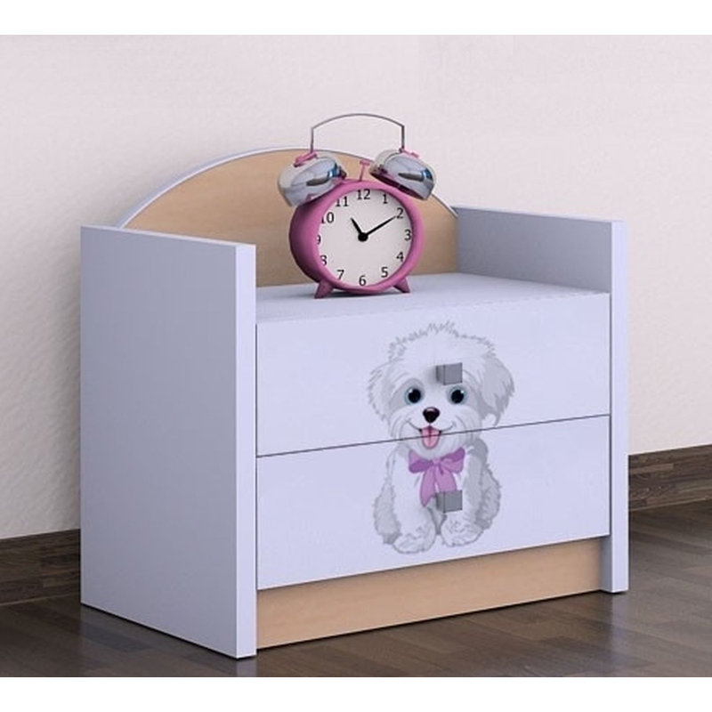 Jaiden 2 Drawer Nightstand, Beige