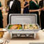 1 Pack Chafing Dish for Buffet Set, 9QT/ 8.5L Stainless Steel Chafer, for Banquet Party Wedding, Rectangle Buffet Server and Warmer, with 2 Half Size Pans, Fuel Holder, and Foldable Stand-136389131