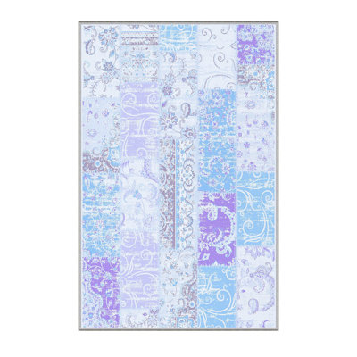 Premium Hall Carpet, 2.6 x 6.6 Feet, 100% Polyester, 0.3 in Pile Height | Antibacterial, Non-Slip Underside, Machine Washable | 3D Digital Print Design, Durable & Stylish for Entryways, Living Rooms & More